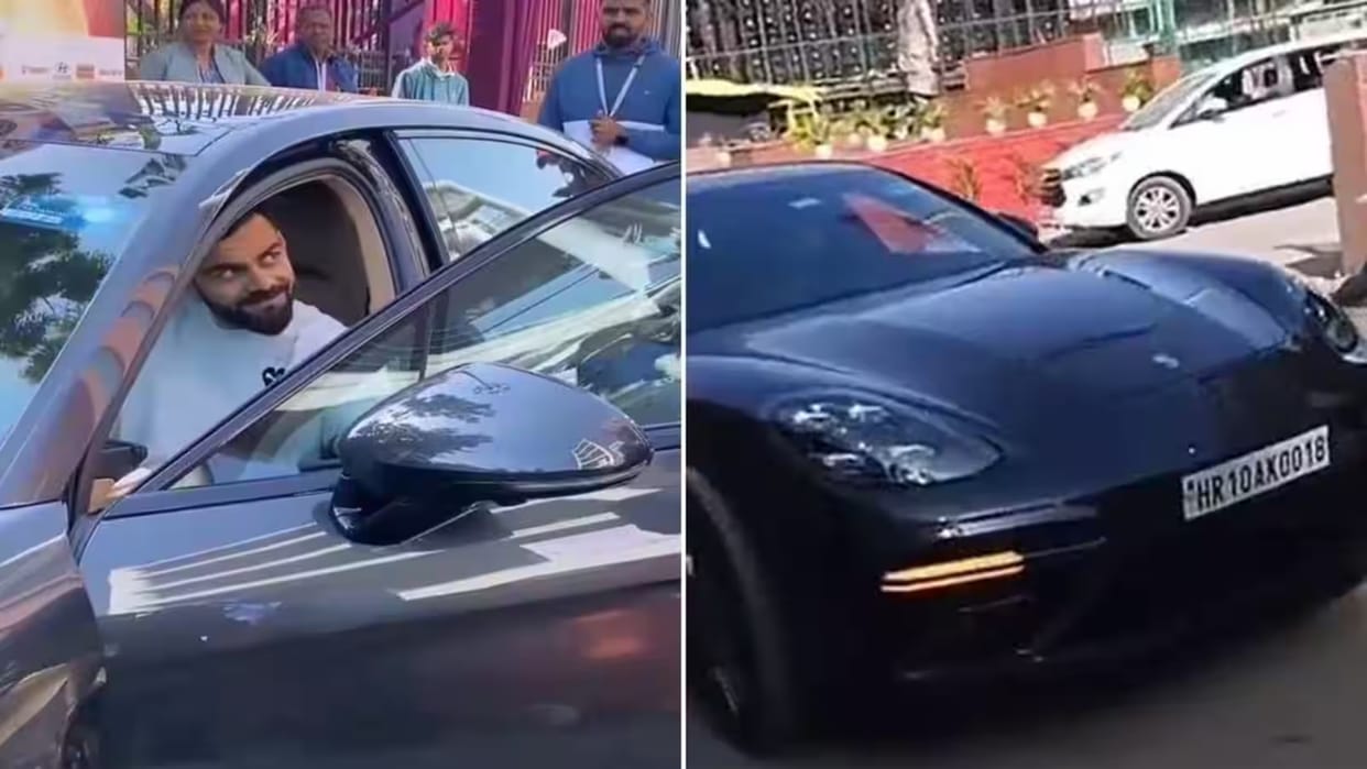 Video Virat Kohli arrived at Arun Jaitley Stadium to practice in Porsche Panamera Turbo car know speed price
