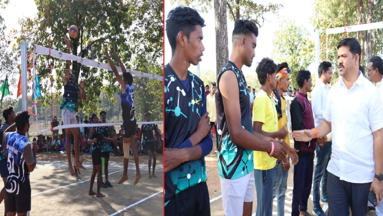 Chintakonta won the title of the ongoing inter state volleyball competition in Bijapur