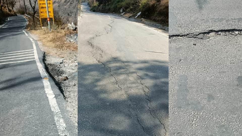 Joshimath Landslide cracks seen on Badrinath Highway in Zero band Now