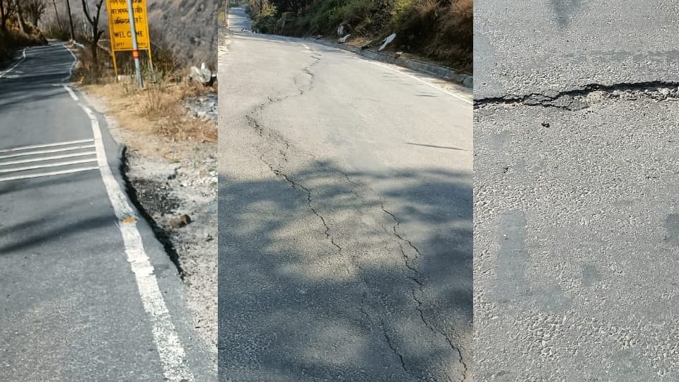 Joshimath Landslide cracks seen on Badrinath Highway in Zero band Now