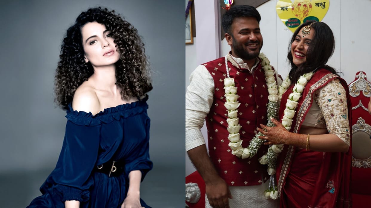 swara bhaskar wedding with sp leader fahad ahmad kangana ranaut congratulate to tanu weds manu actress