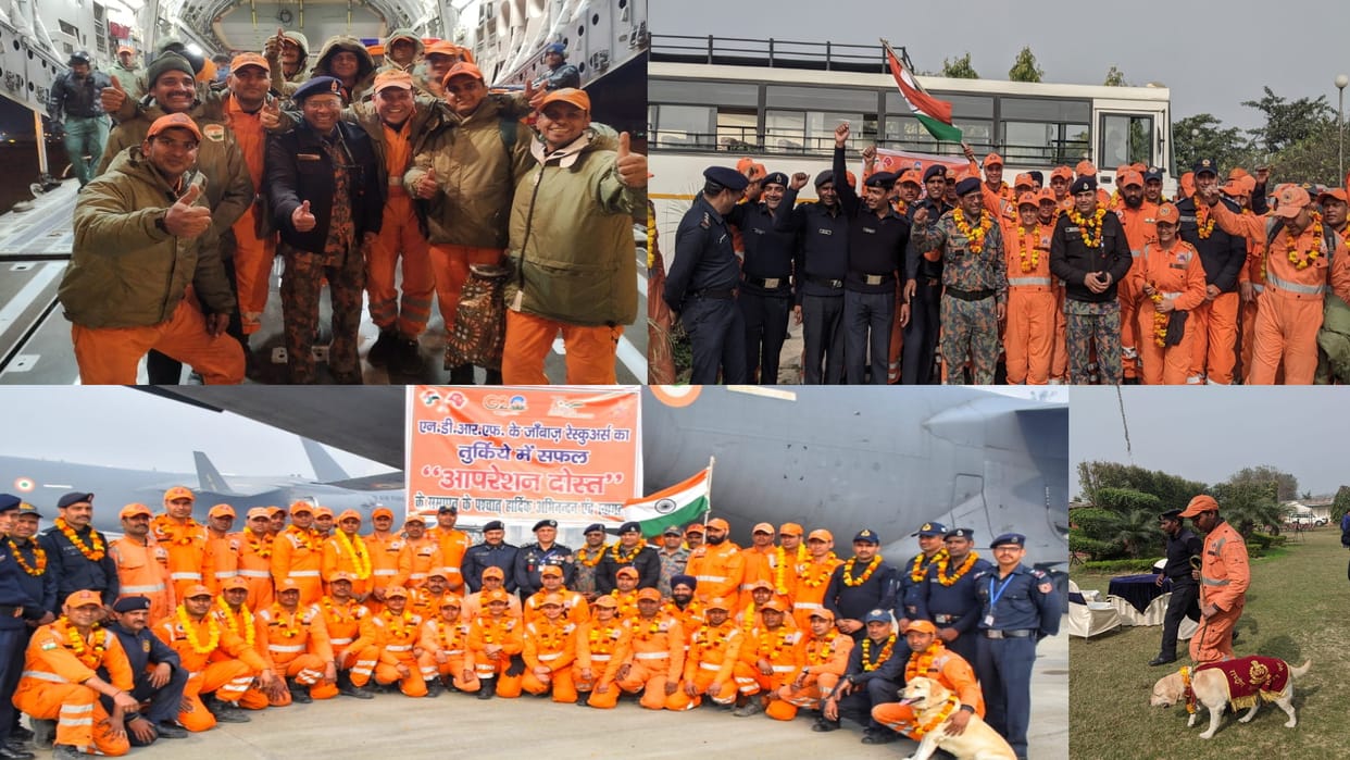 Turkey earthquake ndrf team on operation dost success returns India saved more than 30000 lives grand welcome