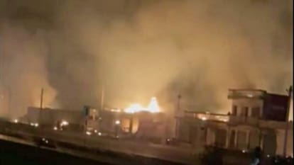 Three people burnt alive in collision between gas tanker and trailer