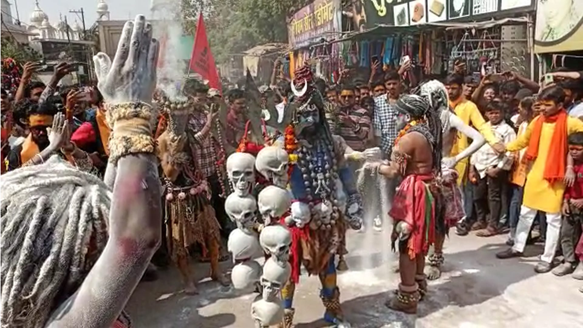 baba mahakal' procession taken out on occasion of mahashivratri in rajnandgaon