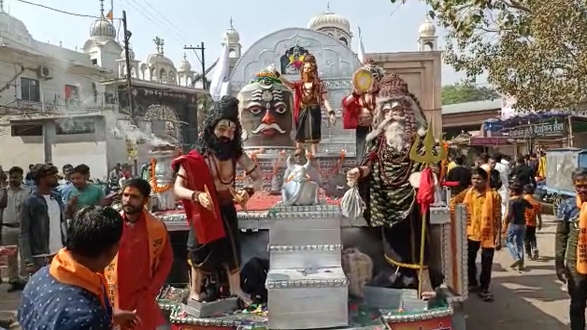 baba mahakal' procession taken out on occasion of mahashivratri in rajnandgaon