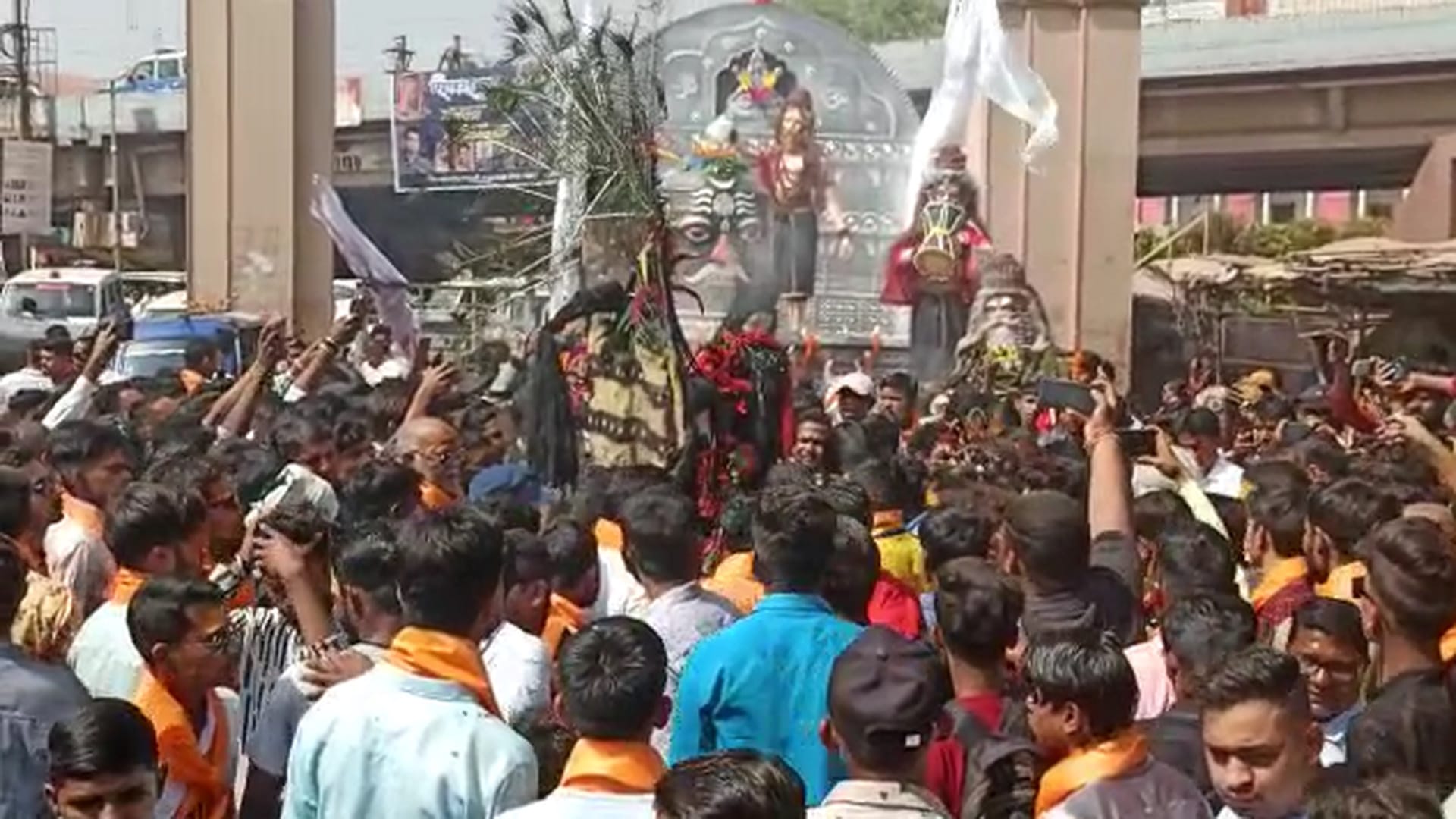 baba mahakal' procession taken out on occasion of mahashivratri in rajnandgaon