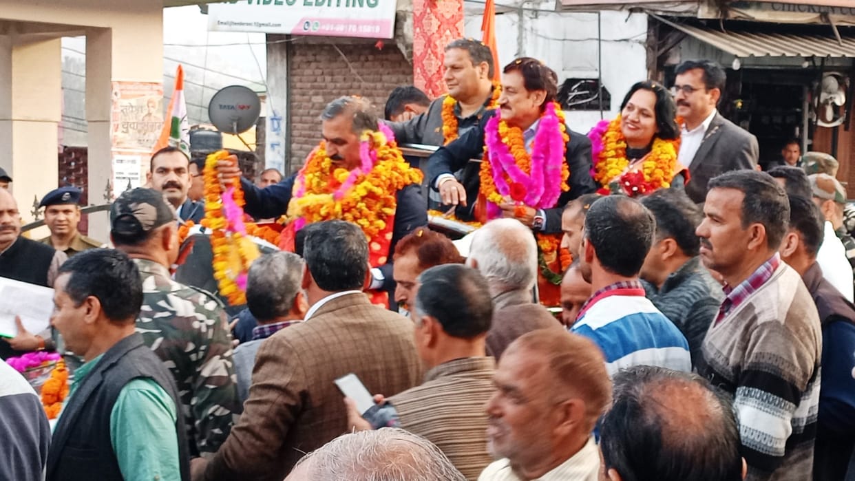 Himachal Pradesh CM Sukhvinder Singh Sukhu receives warm welcome in  sundernagar
