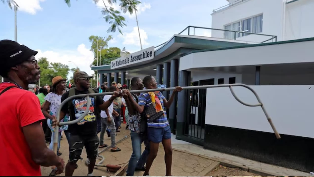 Protesters storm Suriname parliament, clash with cops over high fuel prices