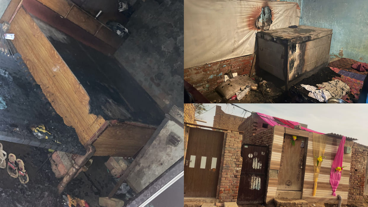 Fire broke out in two houses in Abohar of Punjab