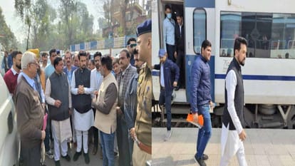 Union Minister Anurag Thakur reached Una by Vande Bharat Express on a two-day visit to the parliamentary const