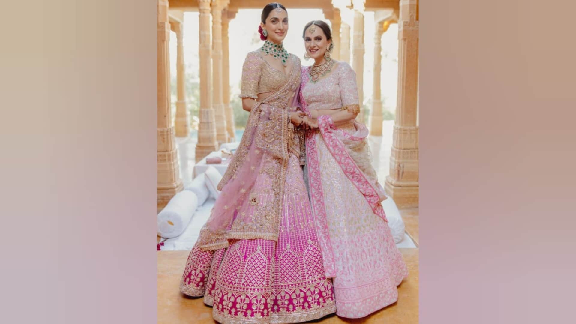 Fashion traditional look of kiara advani mother Genevieve Advani in wedding of kiara and Sidharth