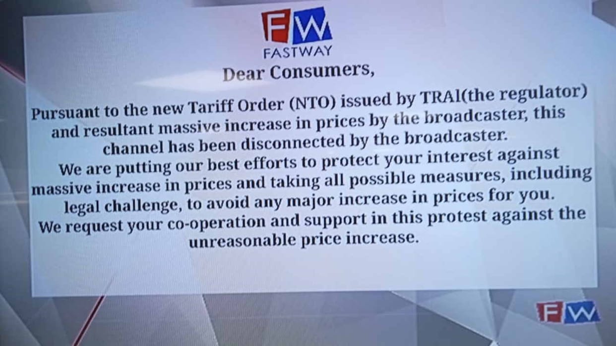Black out of cable TV operators, consumers upset