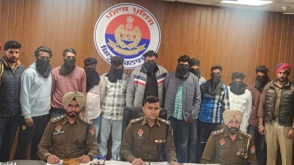 Barnala police arrested 10 gang members with weapons and vehicles