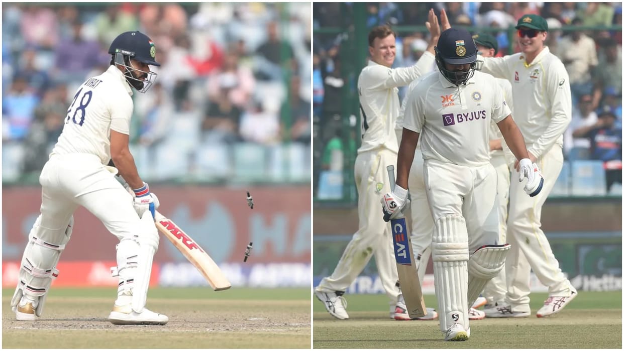 IND vs AUS 2nd Test: Virat Kohli and Rohit Sharma both got dismissed through a new way in Delhi Test