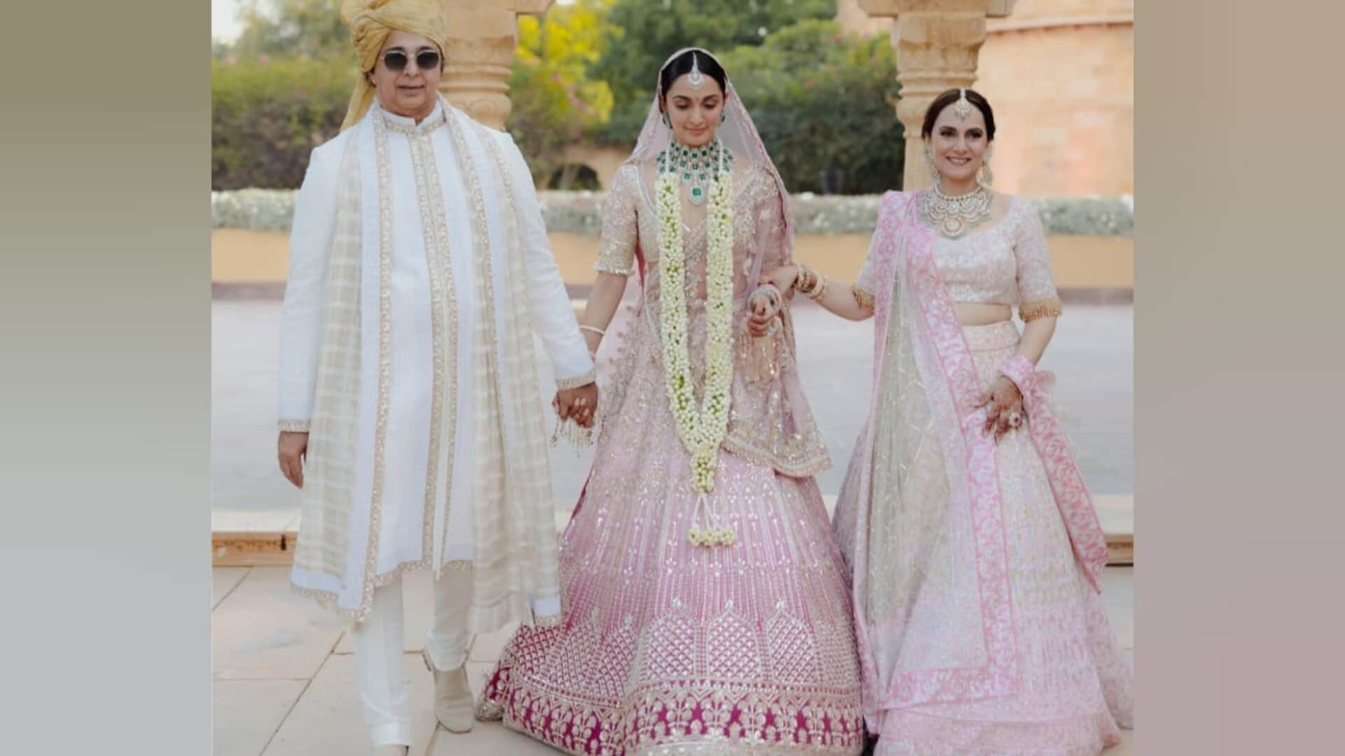 Fashion traditional look of kiara advani mother Genevieve Advani in wedding of kiara and Sidharth