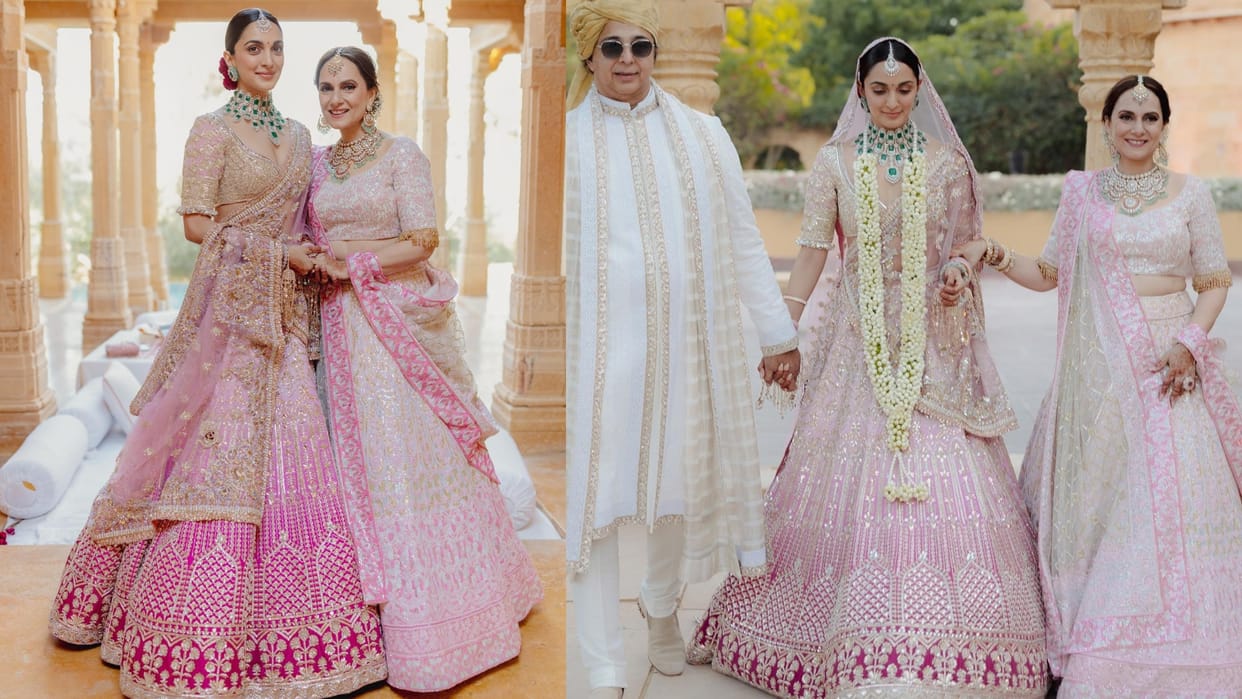 Fashion traditional look of kiara advani mother Genevieve Advani in wedding of kiara and Sidharth