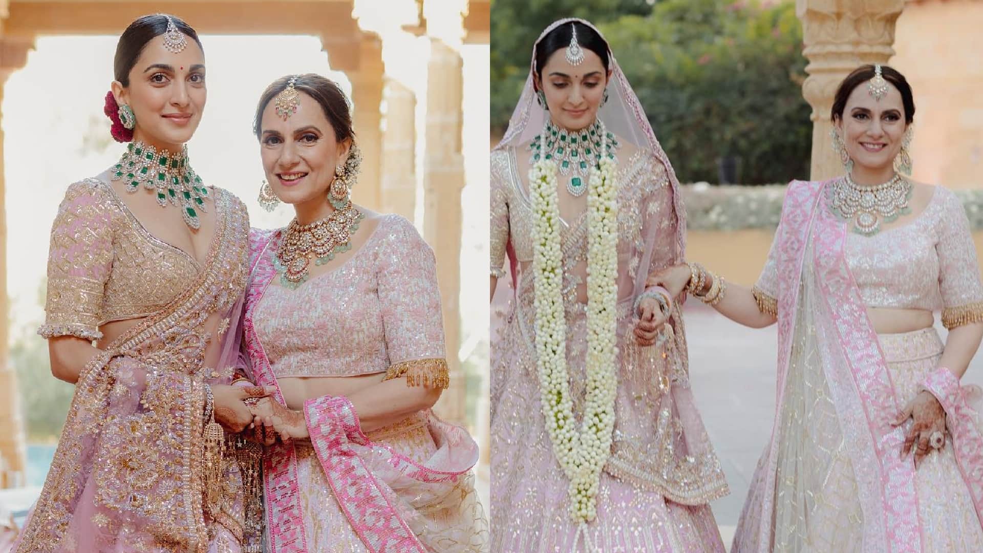 Fashion traditional look of kiara advani mother Genevieve Advani in wedding of kiara and Sidharth