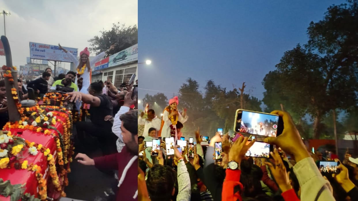 Archana Gautam reached Meerut and got a grand welcome by supporters and see photos