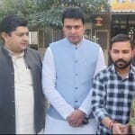 पानीपत पहुंचे हरियाणा भाजपा प्रभारी।