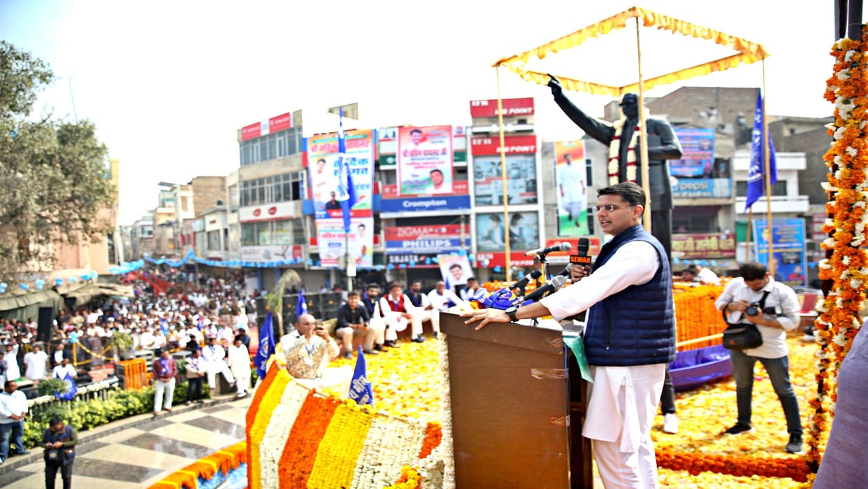 Ambedkar Statue Unveiled Sachin pilot reached sriganganagar government repeat ashok gehlot sarkaar