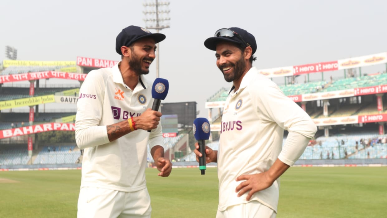Axar Patel Interviews Ravindra Jadeja after Delhi Test Reveals secret of batting and Bowling in turning tracks
