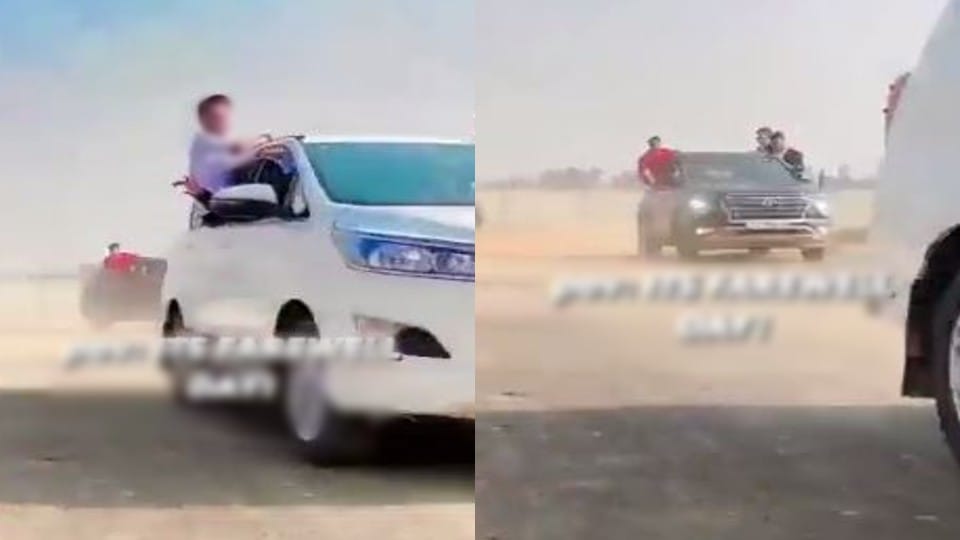 police seized 12 cars after students stunt video goes viral in lakhimpur kheri