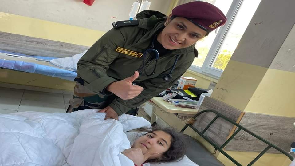 Major Beena Tiwari seen hugging Turkish woman in viral pictures, recounts her experience in earthquake