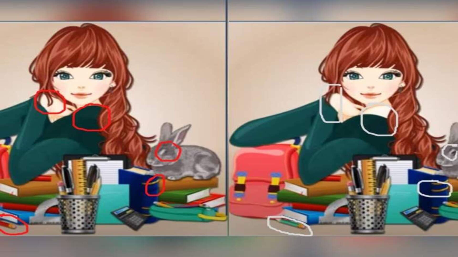 Optical Illusion: can you find five differences in this image test your brain iq