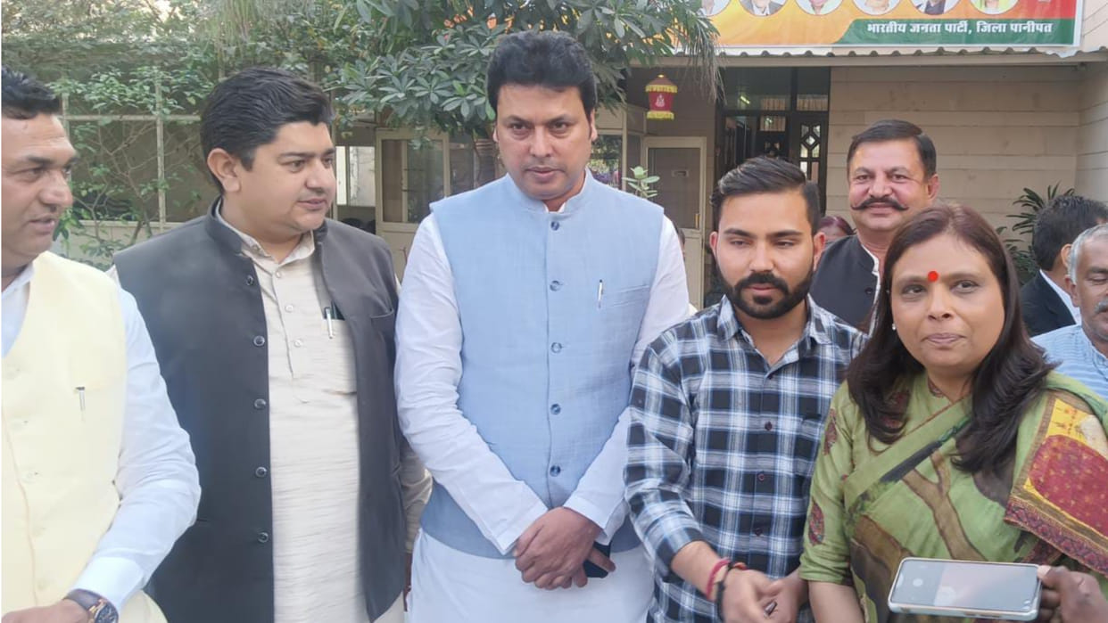 BJP Haryana state in-charge Biplab Deb targeted the Congress