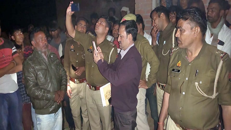 religious place being built without permission was demolished with bulldozer in budaun