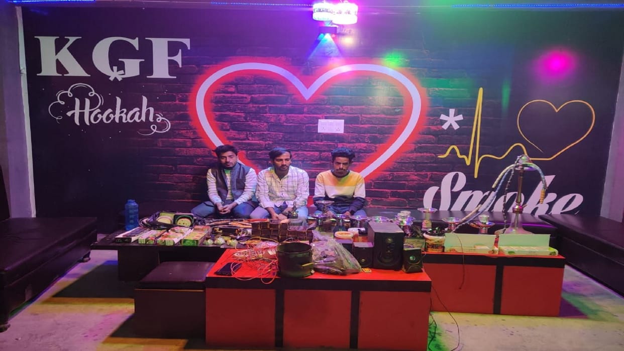Hookah bar caught near police post, four arrested, post in-charge suspended,