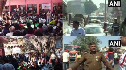 हिंदू महापंचायत के चलते मानेसर में लगा जाम
