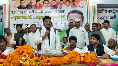 UP Congress chief Brajlal Khabri in Bahraich.