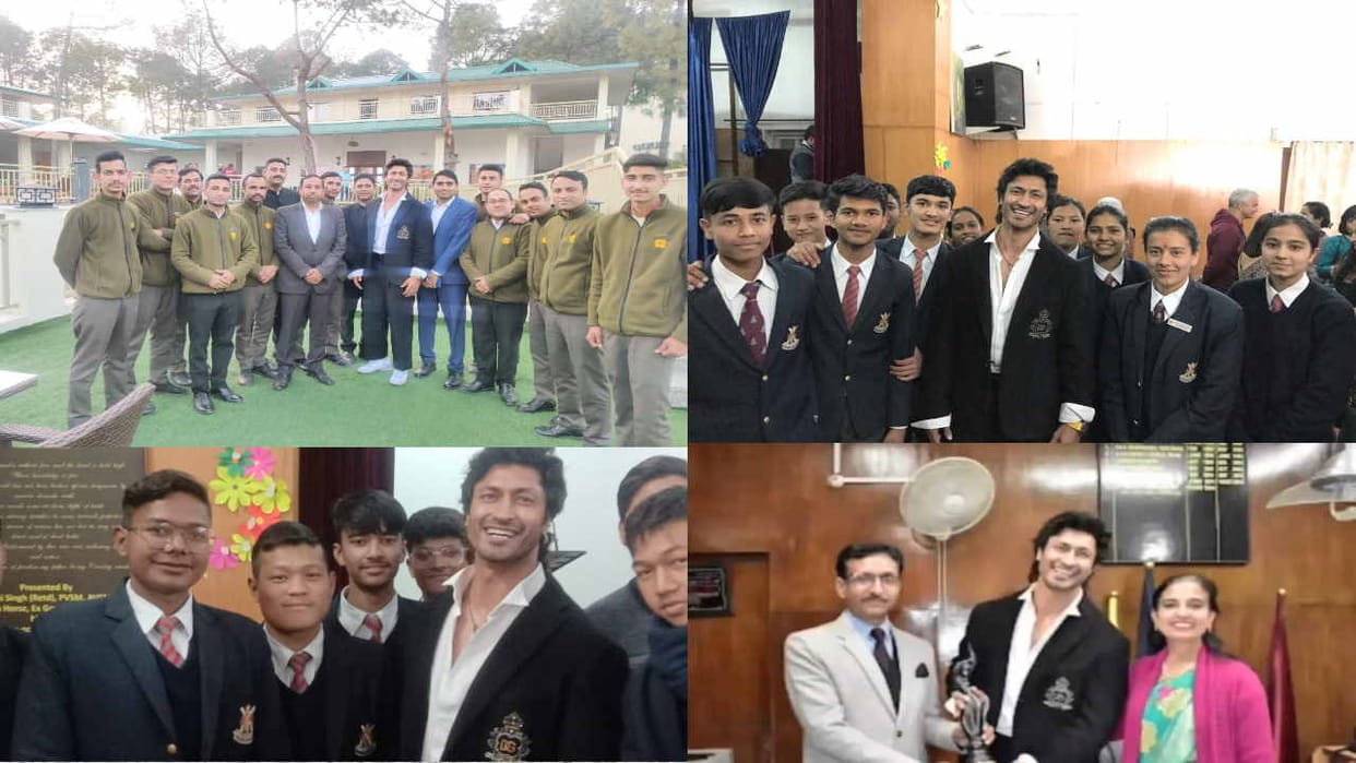 actor Vidyut Jamwal in Dagshai solan, remembered school days, did pushups with students