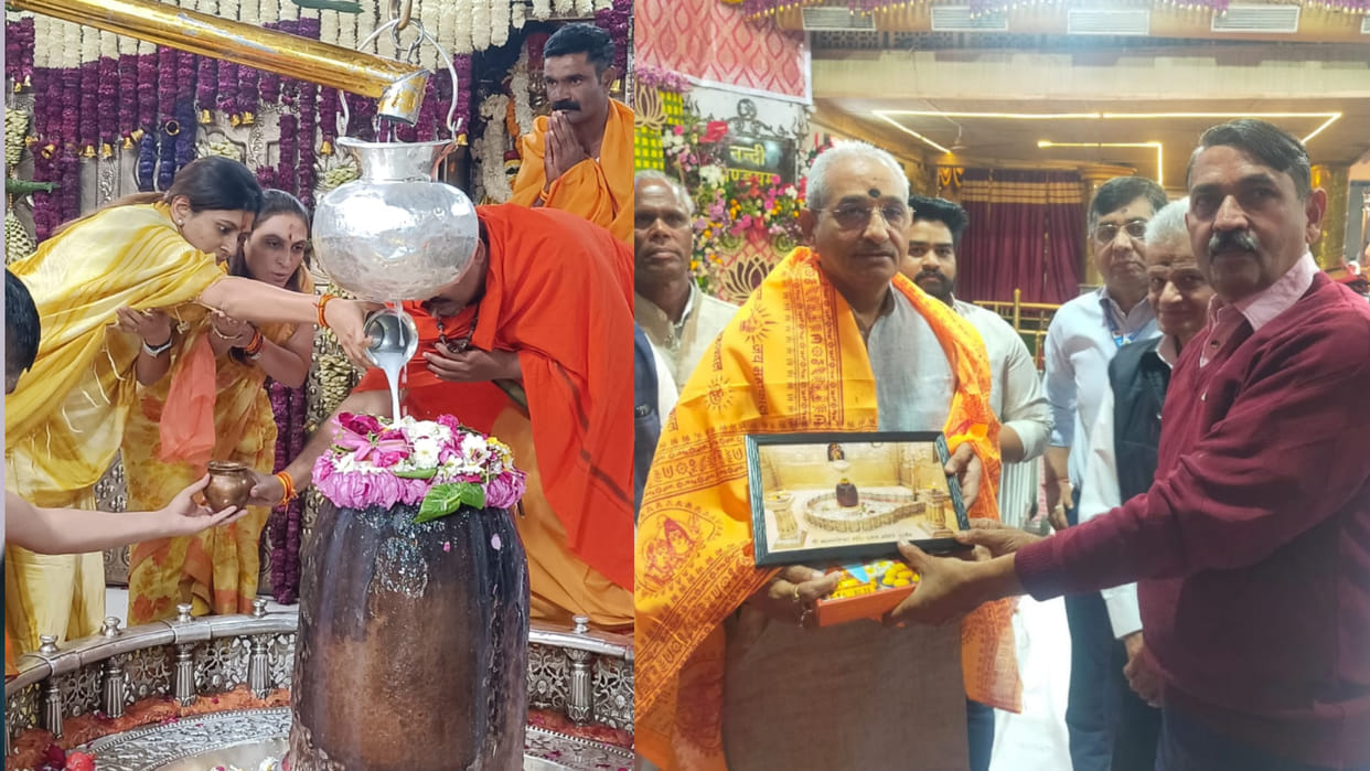 MP Raksha Khadse arrived to visit Mahakaleshwar, PM's brother Pankaj Modi also took blessings of Baba Mahakal