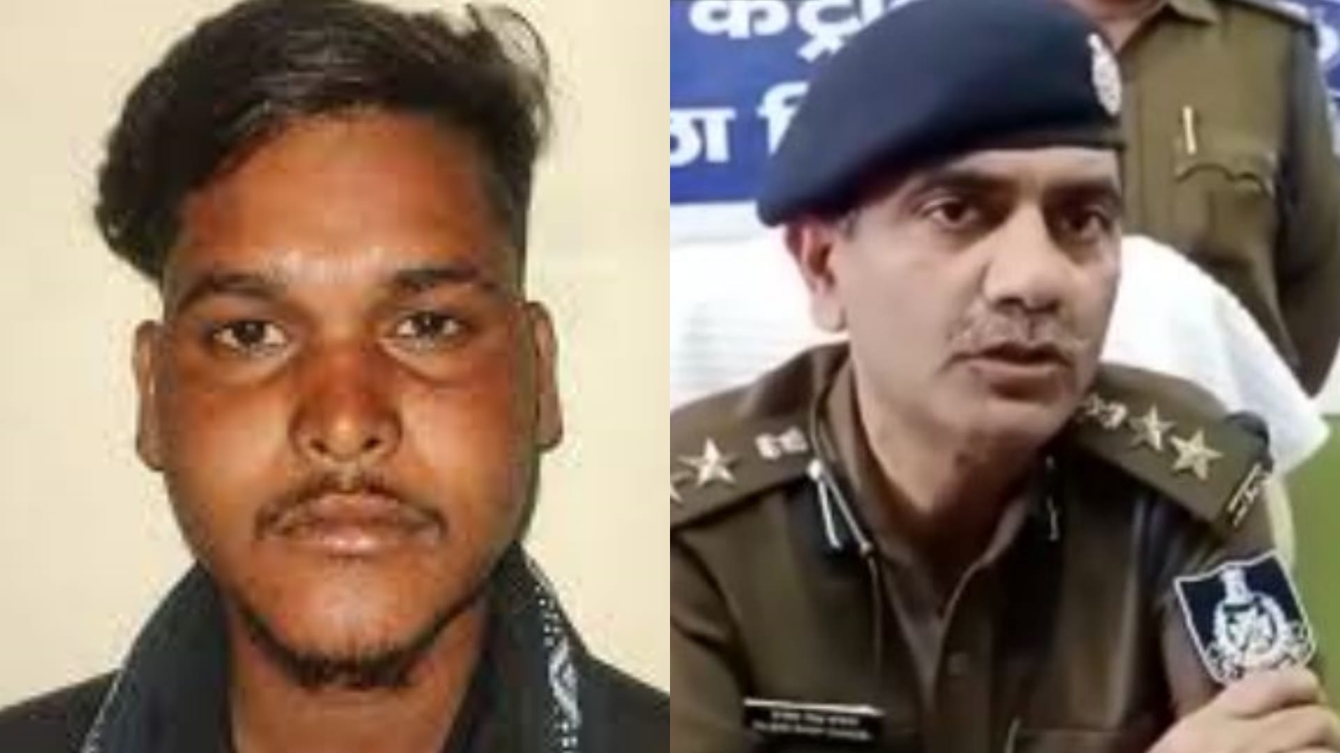 आरोपी बेटा और राजेश सिंह चंदेल (एसएसपी शिवपुरी)