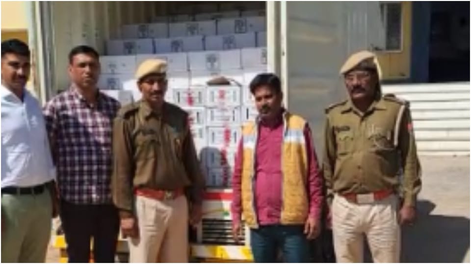Liquor smuggling from post office vehicle Ajmer police seized illegal liquor and arrested driver