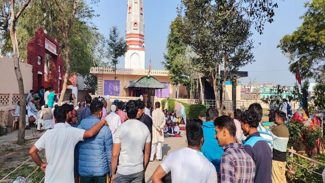 Troubled villagers locked school gate due to shortage of teachers in Goria government school in Jhajjar