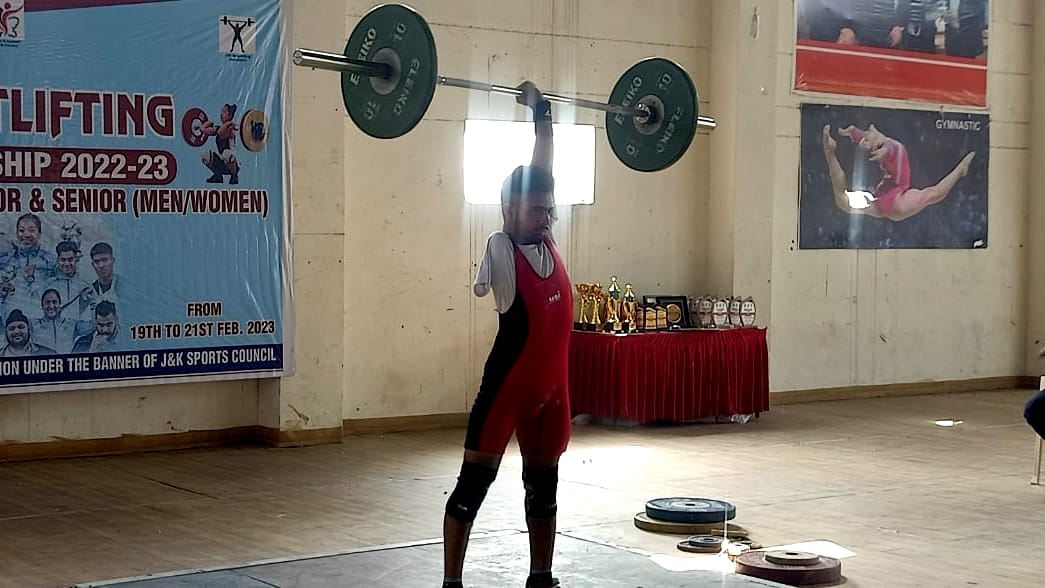 Jammu: Ranjesh Singh stood first in the 61 kg weight category in weightlifting championship