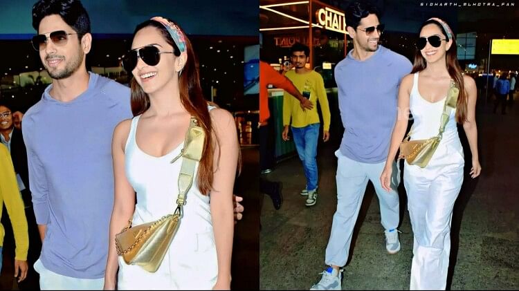 Sidharth Malhotra Kiara Advani Spotted together after a long time airport paparazzi call them bhaiya bhabhi