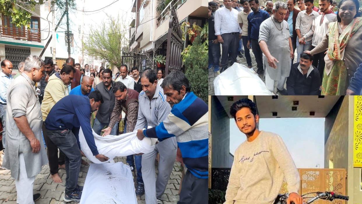 Moradabad class 12th student akshit suicide forced parents to go party tore 4 page for 2 word suicide note
