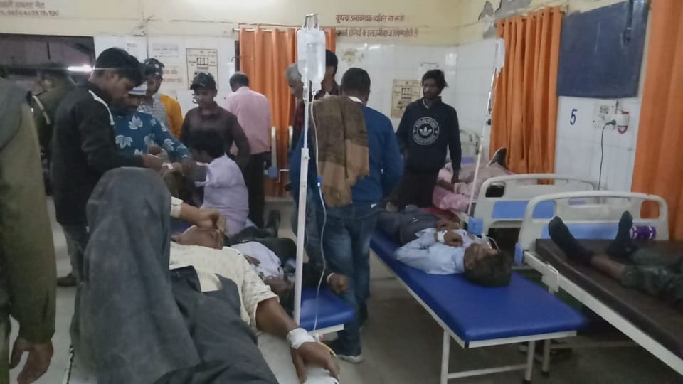 Four killed ten injured in tractor and Max collision