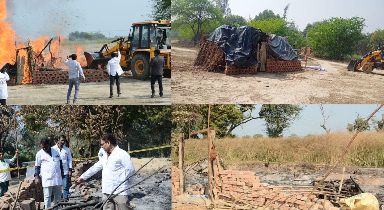 Crime scene recreated in Kanpur Fire Case, Neither the goats were allowed to graze nor the media was allowed