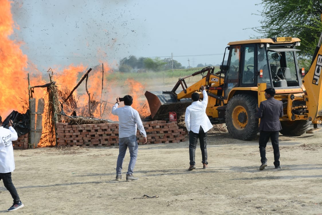 Crime scene recreated in Kanpur Fire Case, Neither the goats were allowed to graze nor the media was allowed