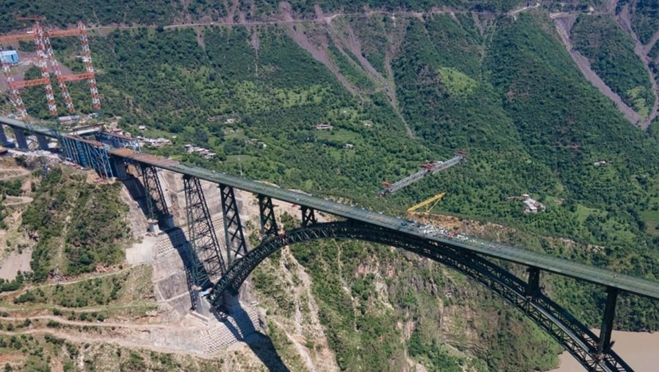 Union Railways Minister Ashwini Vaishnav inspected world highest railway bridge chenab reasi