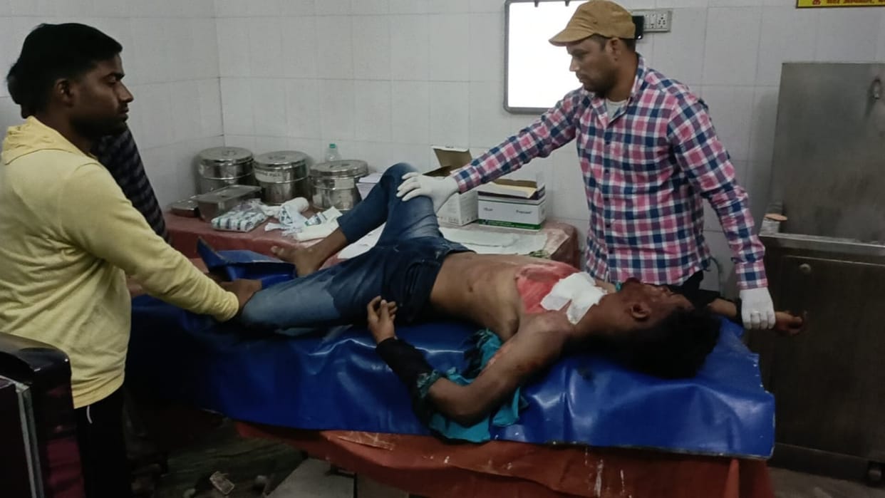 A speeding truck crushed two youths riding a bike in Begusarai Bihar both died
