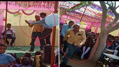 Viral video of principal who arrived after drinking alcohol at Deogarh High School annual function