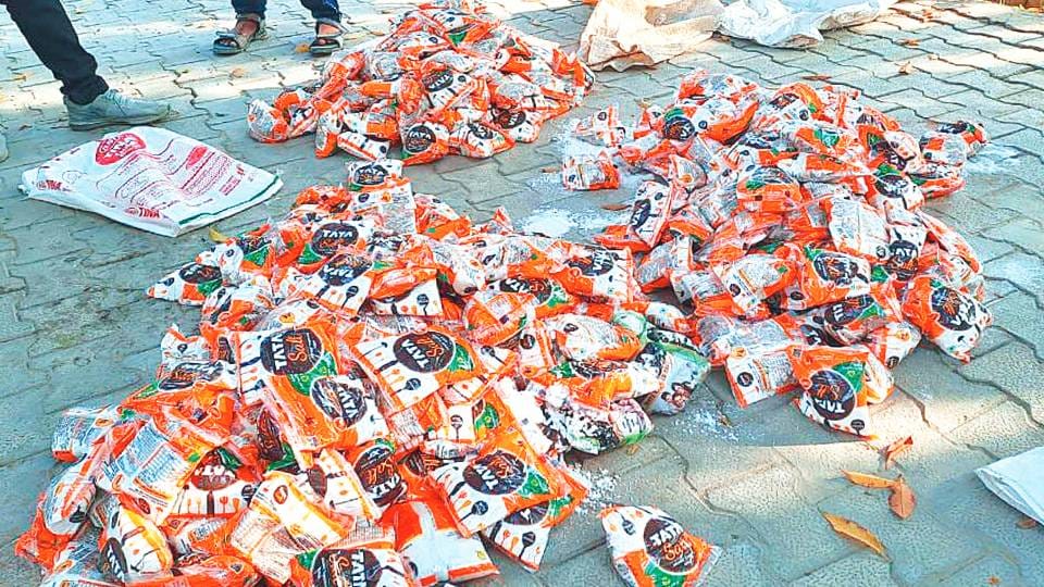 Seven hundred packets of fake Tata salt have been recovered in a police raid in Mainpuri