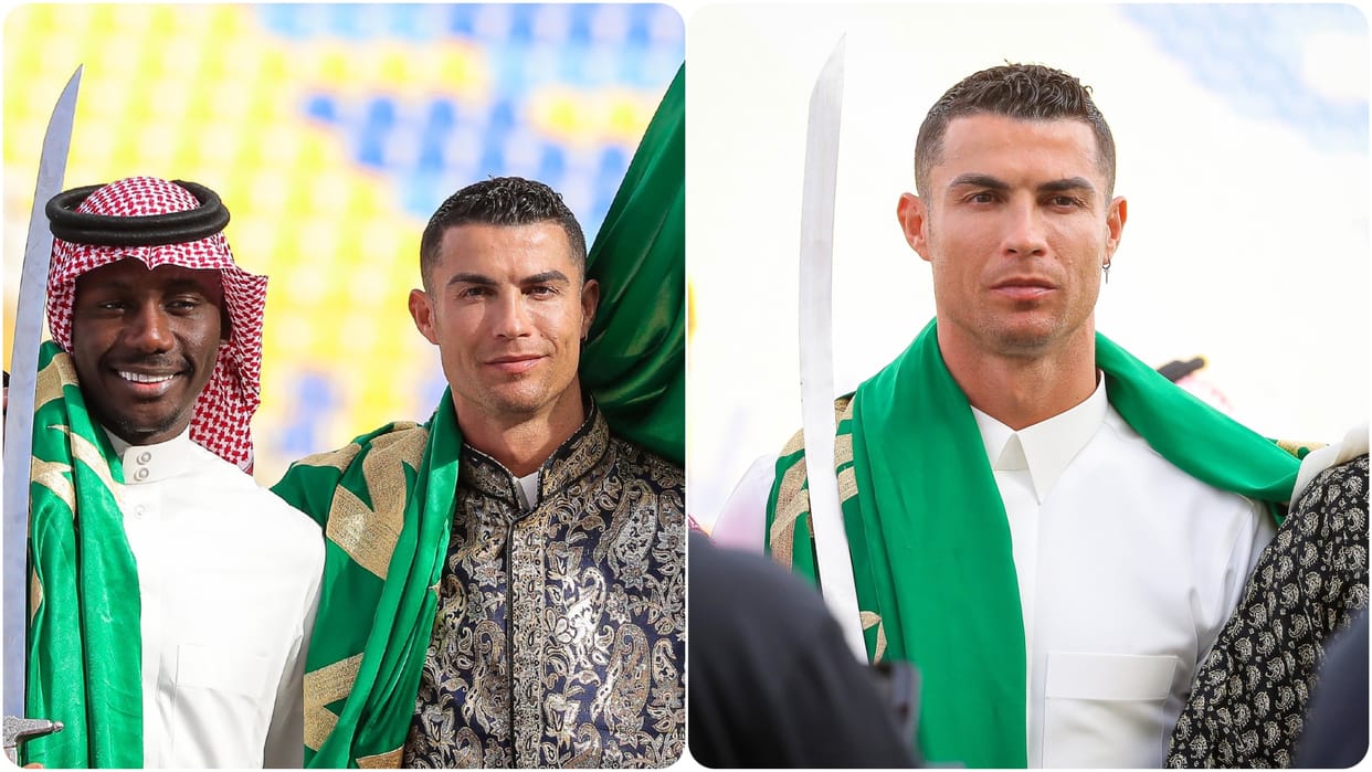 Cristiano ronaldo Dance with Sword in saudi arabia video went viral in social media