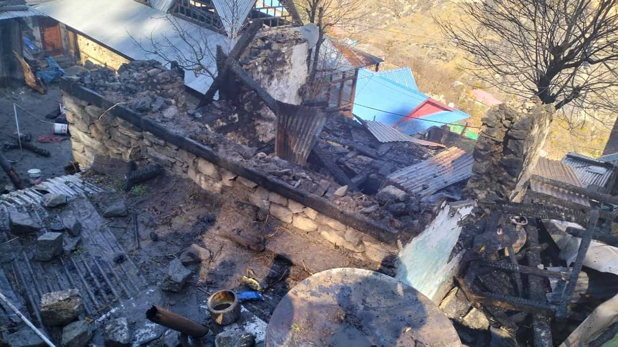 crime news, kinnaur news, house fire, four injured